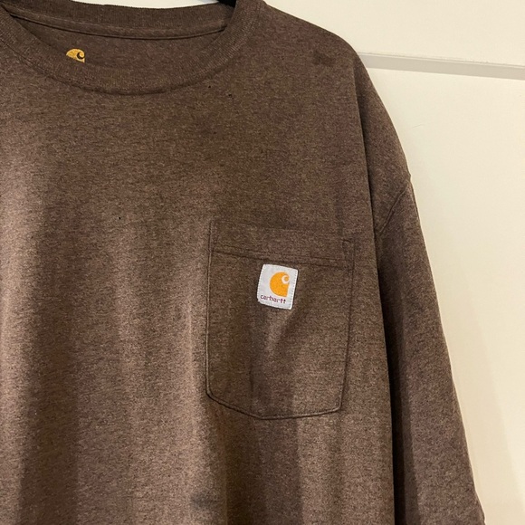Carhartt Relaxed Fit Brown Short Sleeve Tee Mens XL - Picture 2 of 6